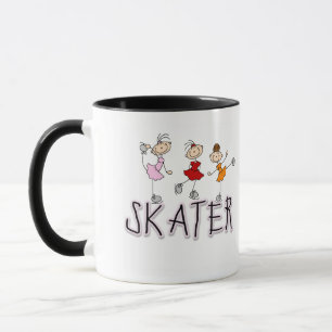 Stick-Figur-Eisläufer T-Shirts und Geschenke Tasse