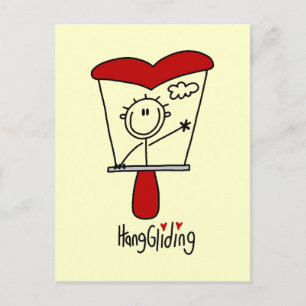 Stick-Figur Hanggleiter T-Shirts und Geschenke Postkarte