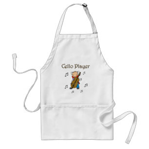 Stick-Figur-Mädchen-Cellospieler-T-Shirts und Gesc Schürze