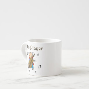 Stick-Figur-Mädchen-Cellospielerin-T-Shirts und Ge Espressotasse