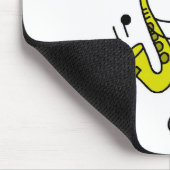 Stick-Figur-Saxophon-Mauspad Mousepad (Ecke)