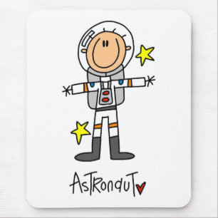 Stick Figure Astronaut T-Shirts und Geschenke Mousepad