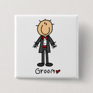 Stick Figure Bräutigam T-Shirts und Geschenke Button
