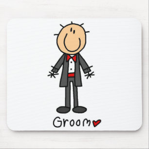 Stick Figure Bräutigam T-Shirts und Geschenke Mousepad