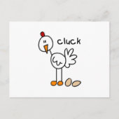 Stick Figure Chicken T-shirts and Gifts Postkarte (Vorderseite)