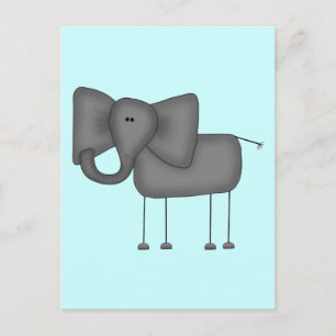 Stick Figure Elefant T-Shirts und Geschenke Postkarte