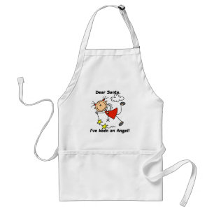 Stick Figure Engel Dear Santa T-Shirts und Geschen Schürze