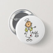 Stick Figure Engel T-Shirts und Geschenke Button (Vorne & Hinten)