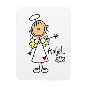 Stick Figure Engel T-Shirts und Geschenke Magnet