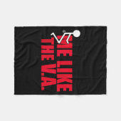 Stick Figure Fck Me Like The Va Funny Veteran Dark Fleecedecke (Vorderseite (Horizontal))