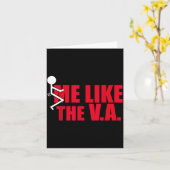 Stick Figure Fck Me Like The Va Funny Veteran Dark Karte (Gelbe Blume)