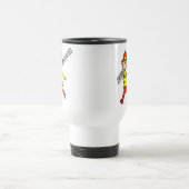 Stick Figure Feuerwehrmann mit Leitermug Reisebecher (Mittel)