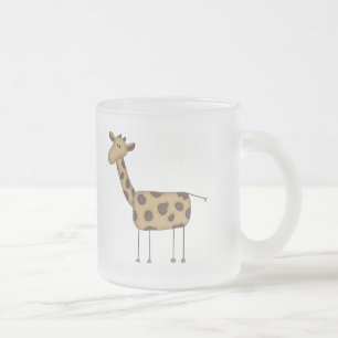 Stick Figure Giraffe T-Shirts und Geschenke Mattglastasse