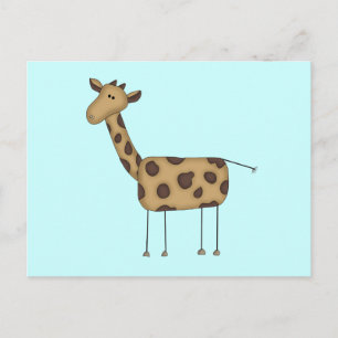 Stick Figure Giraffe T-Shirts und Geschenke Postkarte