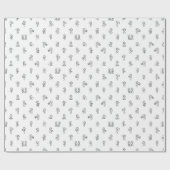 Stick Figure Girls Everyday Life – Black on White  Geschenkpapier (Flach)