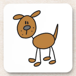 Stick Figure Hund T-Shirts und Geschenke Getränkeuntersetzer