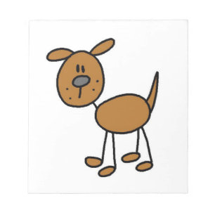 Stick Figure Hund T-Shirts und Geschenke Notizblock