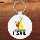 Stick Figure I Sail T-shirts and gifts Schlüsselanhänger (Vorderseite)