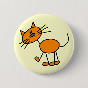 Stick Figure Katze T-Shirts und Geschenke Button