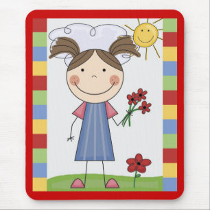 Stick Figure Kids Karten und Geschenke Mousepad