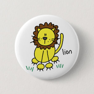 Stick Figure Löwe T-Shirts und Geschenke Button