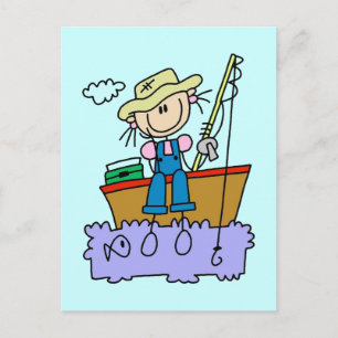 Stick Figure Mädchen Angel T-Shirts und Geschenke Postkarte