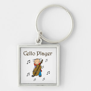 Stick Figure Mädchen Cellospieler T-Shirts und Ges Schlüsselanhänger