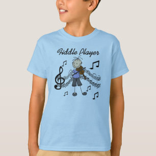 Stick Figure Mädchen Geiger T-Shirts und Geschenke