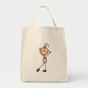 Stick Figure Mädchen Turnen T-Shirts und Geschenke Tragetasche