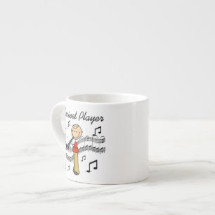 Stick Figure Männlicher Klarinettenspieler T-Shirt Espressotasse