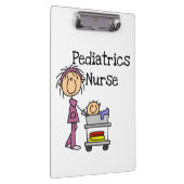 Stick Figure Pediatrics Nurse Clipboard Klemmbrett (Rechts)