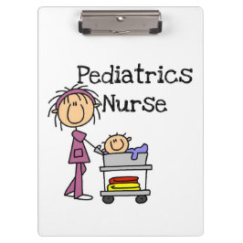 Stick Figure Pediatrics Nurse Clipboard Klemmbrett
