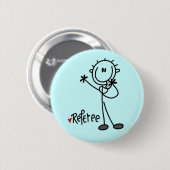 Stick Figure Schiedsrichter T-Shirts und Geschenke Button (Vorne & Hinten)