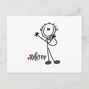 Stick Figure Schiedsrichter T-Shirts und Geschenke Postkarte