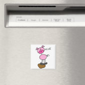 Stick Figure Schwein T-Shirts und Geschenke Magnet (In Situ (Geschirrspüler))
