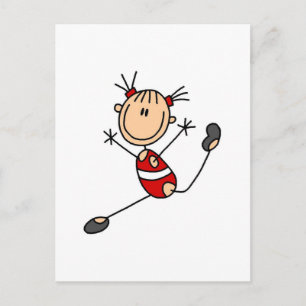 Stick Girl Turnhallen T-Shirts und Geschenke Postkarte