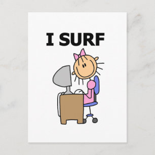 Stick Girl Web-Surfen T-Shirts und Geschenke Postkarte
