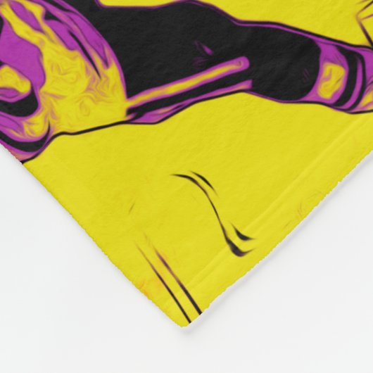 Stick Handling Hockey Player Fleece Blanket (Ecke)