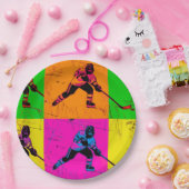 Stick Handling Hockey Player Pappteller (Party)