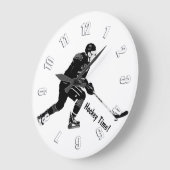 Stick Handling Pro-Ice Hockey Player Große Wanduhr (Winkel)