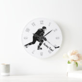 Stick Handling Pro-Ice Hockey Player Große Wanduhr (Zuhause)