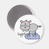 Stick Hippo Magnet (Vorderseite/Rückseite)