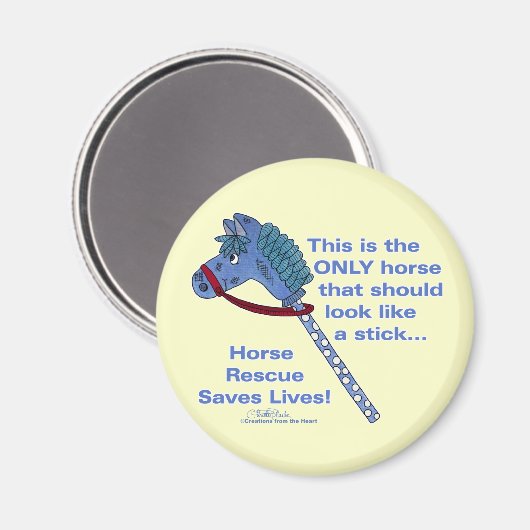 Stick Horse Magnet (Vorderseite/Rückseite)