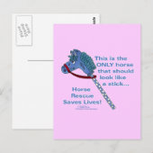 Stick Horse Postkarte (Vorne/Hinten)