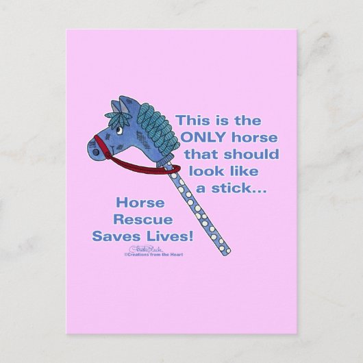 Stick Horse Postkarte (Vorderseite)
