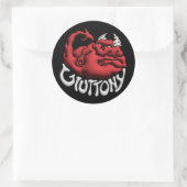 Stick it to your Sin Gluttony Devil Runder Aufkleber (Tasche)