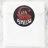 Stick it to your Sin Greed Devil Runder Aufkleber (Tasche)
