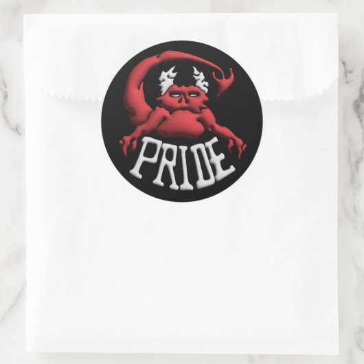 Stick it to your Sin Pride Devil Runder Aufkleber (Tasche)