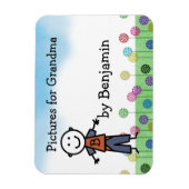 Stick Kids Personalisierter Kühlschrank Art Flexi  Magnet (Vertikal)