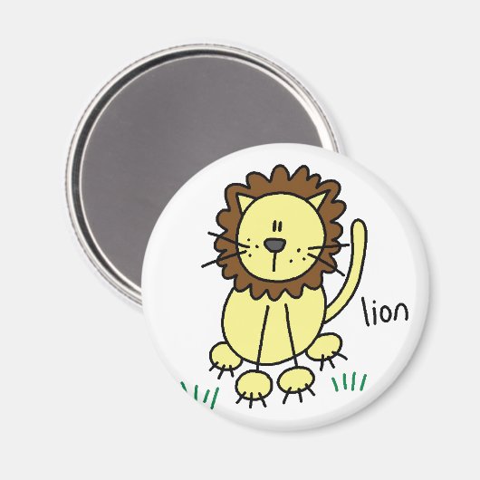 Stick Lion Magnet (Vorderseite/Rückseite)